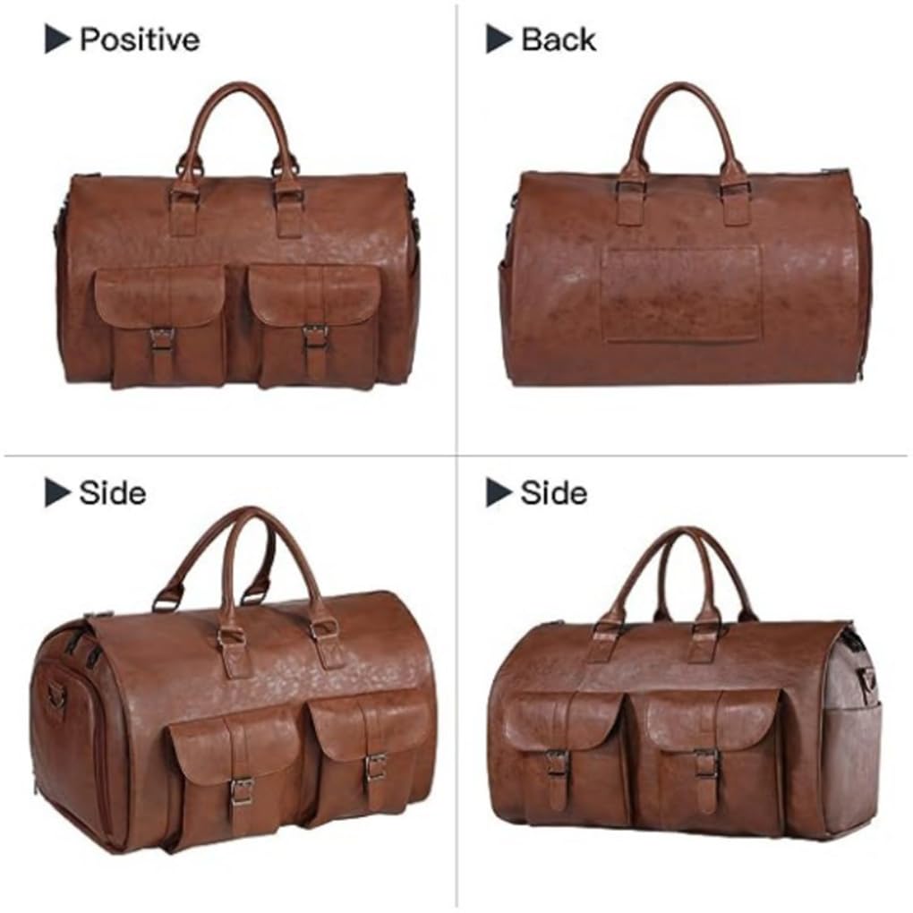 Maleta colgante funcional 2 en 1, bolsa de viaje de negocios para ejecutivos ocupados, ropa de viaje de PU, bolsa de equipaje de mano