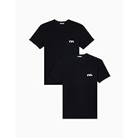 Emporio Armani T-Shirt da Uomo con monogramma audace, Confezione da 2