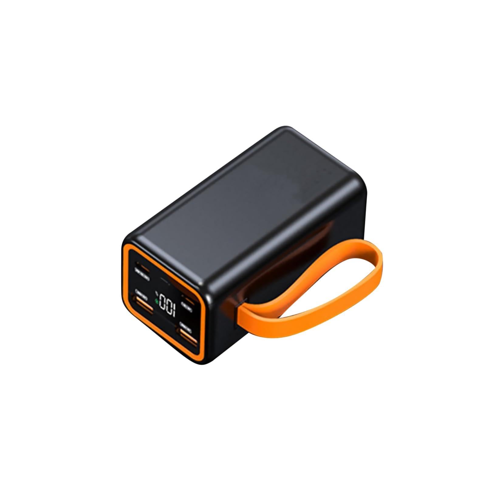Portable Black DIY Power Bank Case with LCD Display 4 Slots 21700 Battery Charger Shell Box Fast Charging
