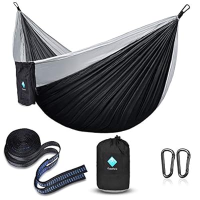 Double Hammocks, Camping Portable Parachute Hammocks for Outdoor Hiking Travel Backpacking - 210D Nylon Hammock Swing… 517T bedR3L