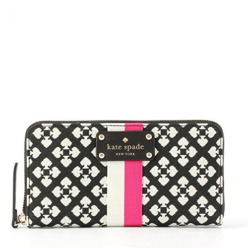 Kate Spade Classic Spade Neda Zip Around Wallet Black/Crm