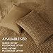 Powdion Velvet Quilt King Size, Oversized Bedspread Quilted Bedding Set, Luxurious Soft Coverlet Set Lightweight Velvet Comforter with Pillow Shams, Gold Caramel, Cross Stitch Striped Quilt Set