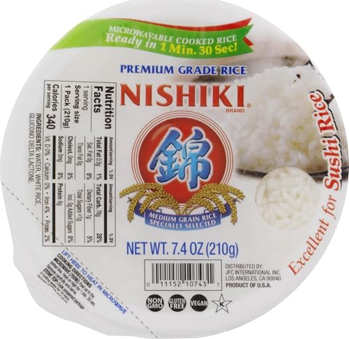 Nishiki Steamed White Rice, 7.4-Ounce (Pack...