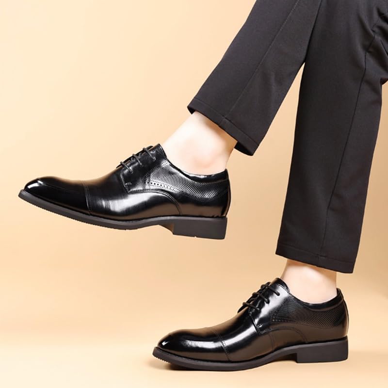 Men's Dress Shoes Classic Lace Up Formal Tuxedo Derby Shoes Business Casual Wedding Oxfords Shoes3