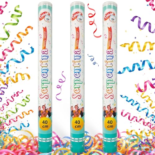 Canhão confetes casamento, canhão para festas e eventos, fáceis e seguros de usar, adequado para casamentos, eventos, celebrações, uso interior e exterior, design serpentina multicolorido, 40 cm, pack