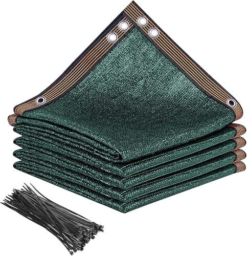 Malloom Grün Sichtschutz Zaunblende, 2x15m Zaunblende150 g/m² Schattiernetz Tennisblende, Windschutz UV-resistent Reißfest, mit Löcher und Kabelbinder für Garten, Balkon, Terrasse, Veranda