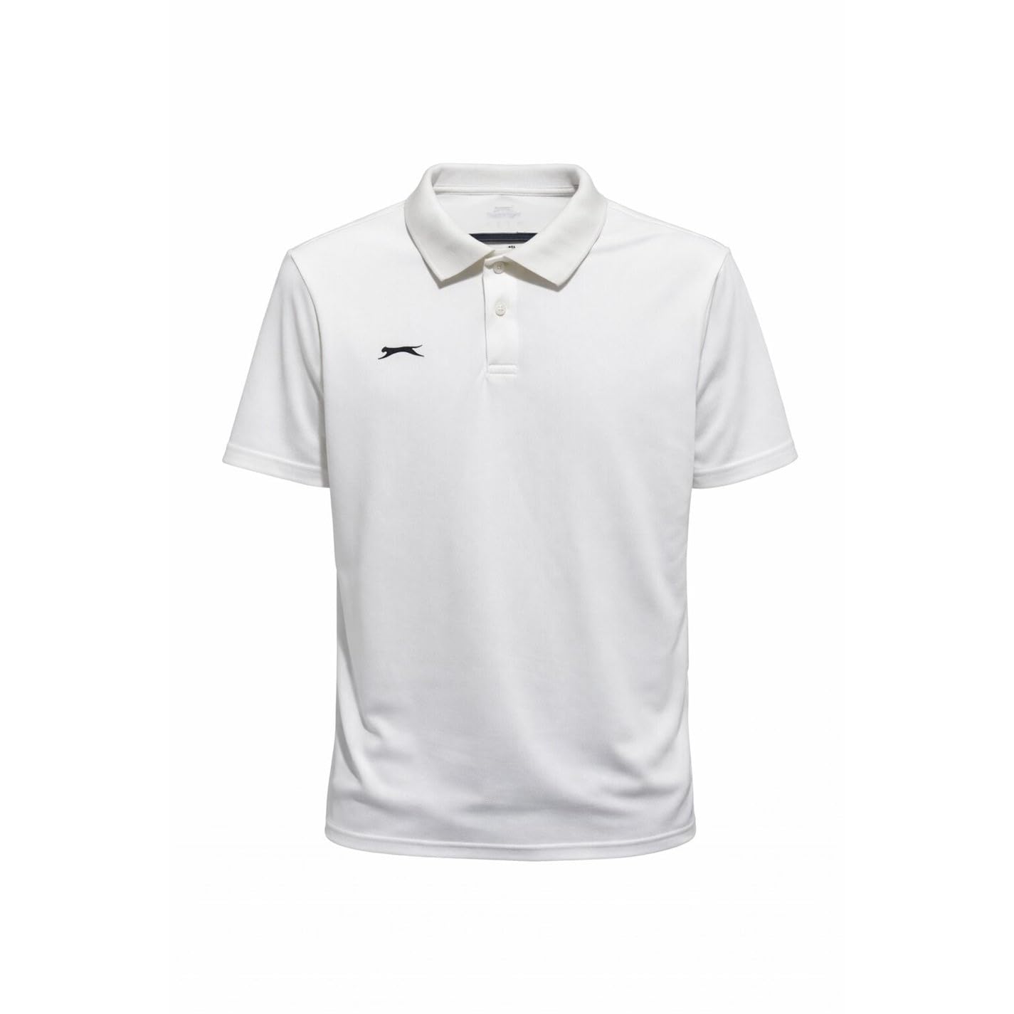 Slazenger Men's White Polo Neck Short Sleeve Cricket Shirt in Size L, Sports Direct