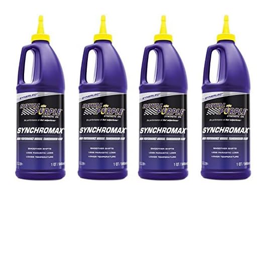 Royal Purple 01512 Set of 4 Synchromax Manual Transmission Fluid 1-Quart Bottles