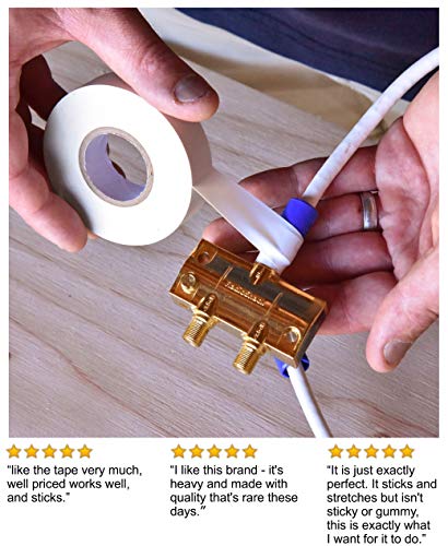 image for Gaffer Power White Electrical Tape - Vinyl Electric Tape (5 Pack) | 7 