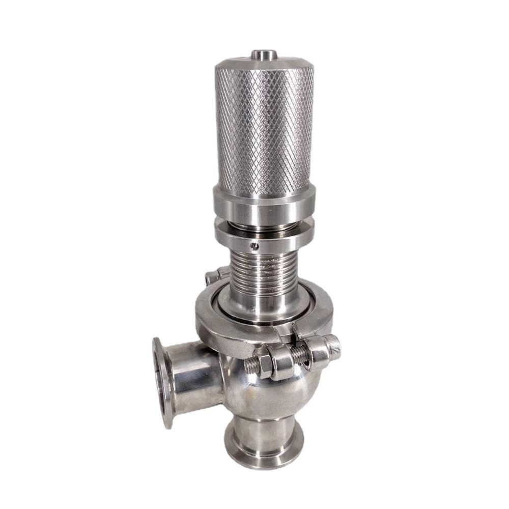 1.5 "Tri Clamp Réglable Soupape De Sécurité De Surpression Sanitaire SUS 304 en Acier Inoxydable Liquide Gaz Brassage Argent (Size : 3-8 Bar)