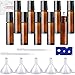 Boyigog 20 Botellas de Aceite Esencial de 10 ml, Botella Roll-on Marrón Vacía con Bola de Acero Inoxidable para Aceites con Etiquetas Esenciales Masajes Aromaterapia