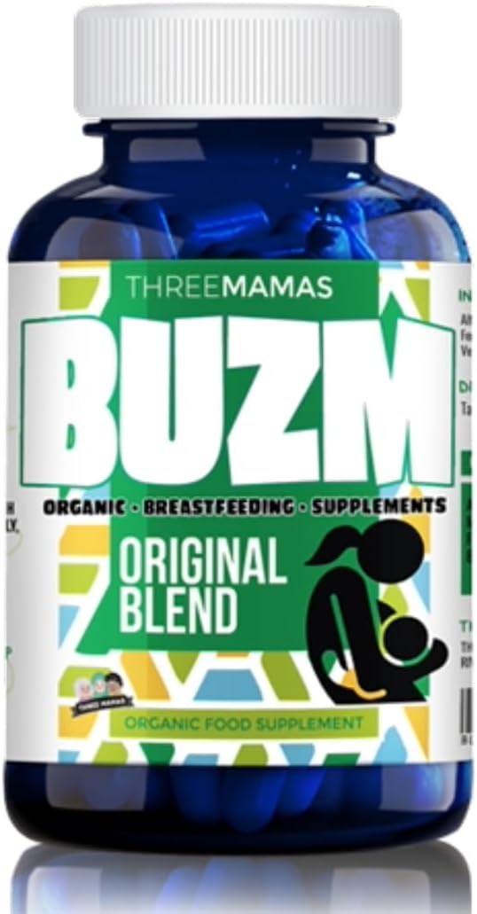 Three Mamas BUZM: Original Blend, Natural Herbal Breastfeeding Supplement for Lactation, Aids Milk Supply, Breast Feeding Lactation Vitamins, Developed by NHS Nurse