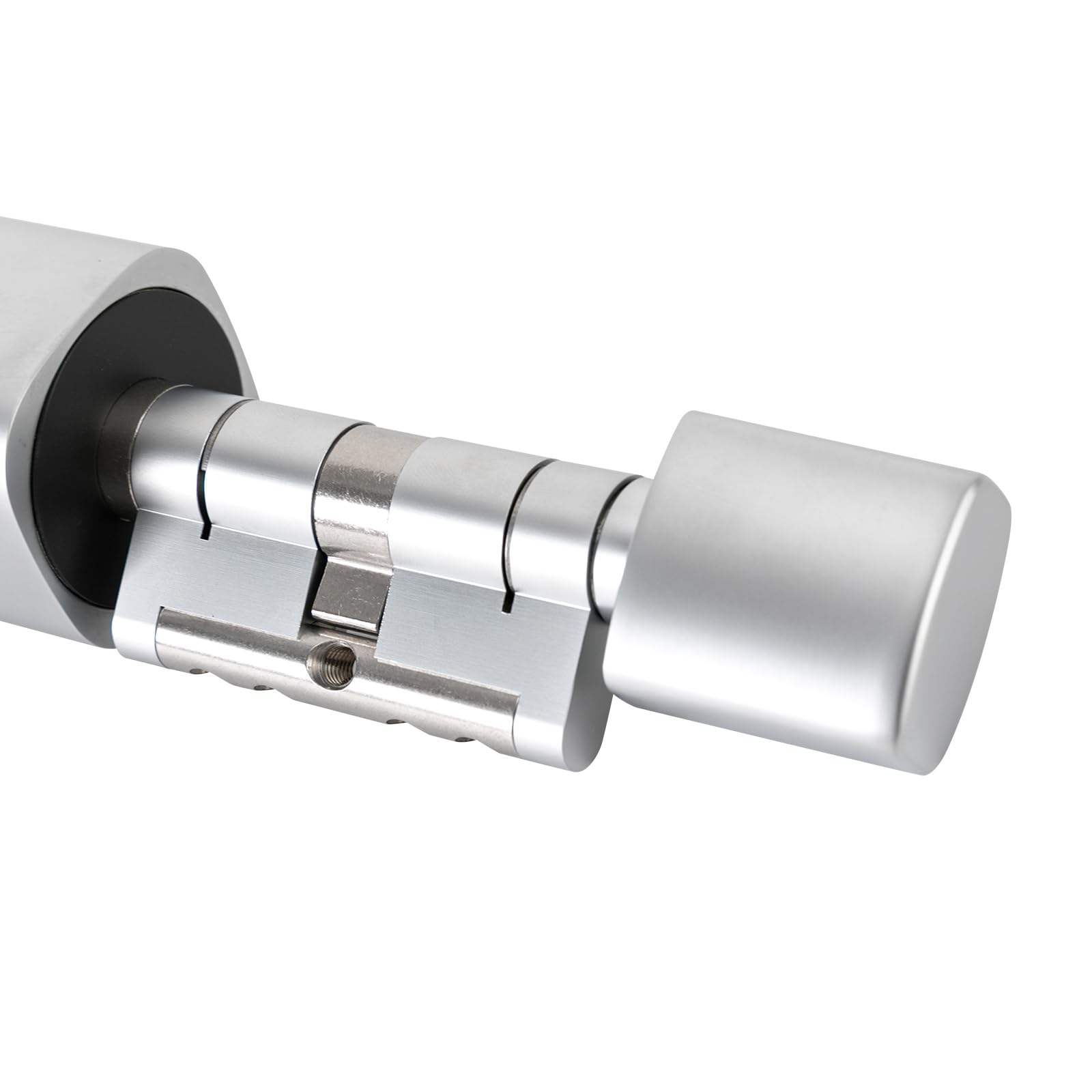 TTLock Cylindre de serrure électronique avec code numérique, serrure de porte blanche standard européenne, clé manuelle, carte intelligente, mot de passe, application pour téléphone portable