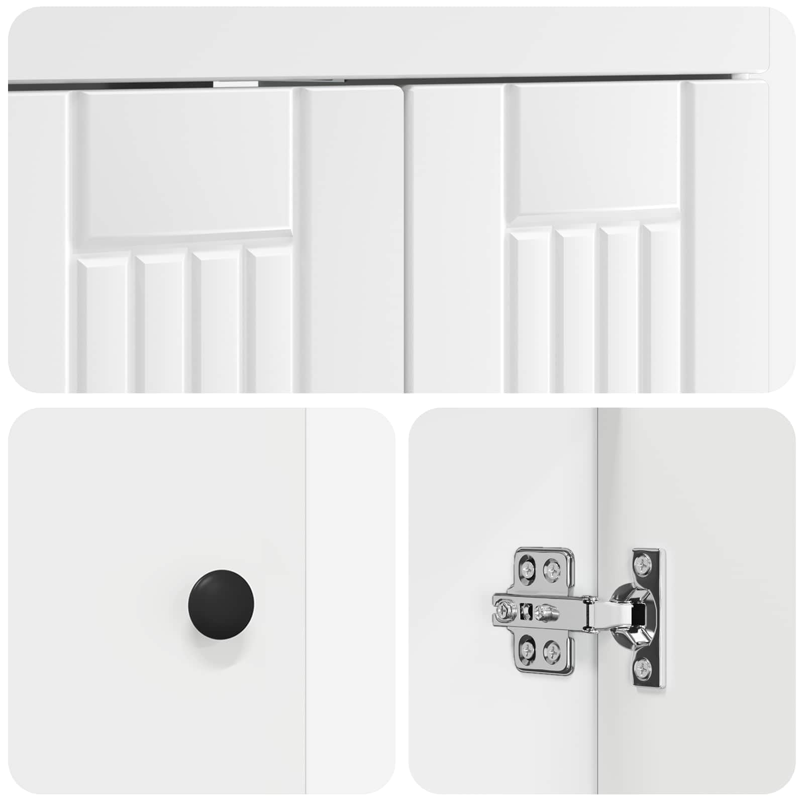 Set di mobili da bagno bianco, 78,5 x 37,5 x 81 cm, in legno con lavandino, rubinetto, cassetti, spazio per ristrutturazione del bagno, mobili da bagno moderni