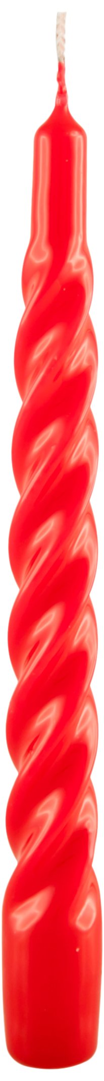 Cereria di Giorgio Risthò Velas Tortiglione Lacadas, Cera de parafina, Rojo, 2.2 cm, 3