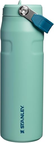 Miniatura 20 de Stanley IceFlow - Botella de agua con pajilla abatible 2.0 de 16 onzas, popote integrado con apertura más grande, ligera y resistente a fugas, acero