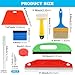 Wallpaper Smoothing Tools, Wallpape-r Tool Kit with Felt Squeegee Seam Roller Wallpape-r Brush Measure Tape for Wallpapers,Contact Paper,Window Tint,Vinyl Backsplash Tile(COLOR:1)