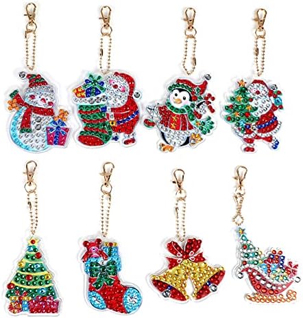 Kit Diamond Painting Noël Double Face - Pendentif Décoratif 5D DIY - Décoration Sapin, Porte, Fenêtre