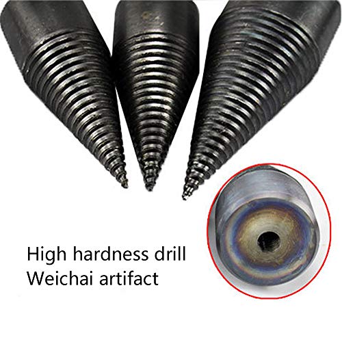 Splitting Wood Cone Drill Bit|Wood Splitter Screw Cones Log Wood Auger Splitter|Wood Breaker Tool|Kindling Firewood Splitter Reamer Punch Driver Drill for Household Use 42mm/1.65inch