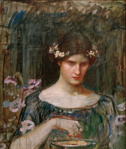 Impression d'affiches John William Waterhouse toile cueillette des fleurs d'amandiers 60x90cm