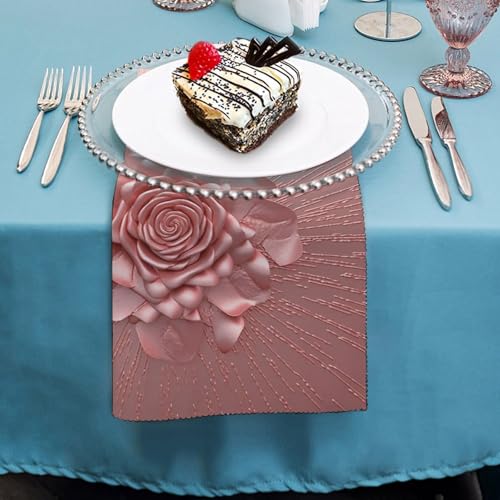 Servilletas de tela cuadradas de poliéster con diseño floral miniatura 4