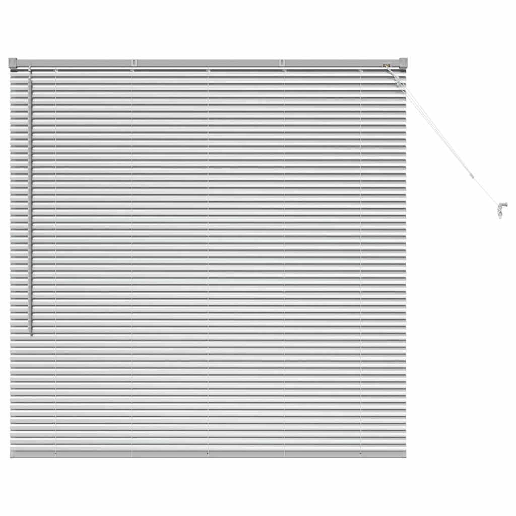 vidaXL Venetian Blinds Height Adjustable Silver 130 x 130 cm Aluminium, Modern Rectangular Aluminum Blinds, Adjustable Indoor Window Treatments, Light Control Privacy for Home Decor, Office