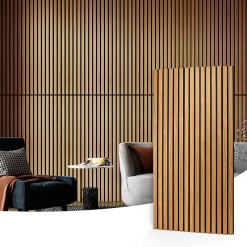 Art3d 4 Pack 47.2 x 23.6in. Wood Slat Acoustic Panels