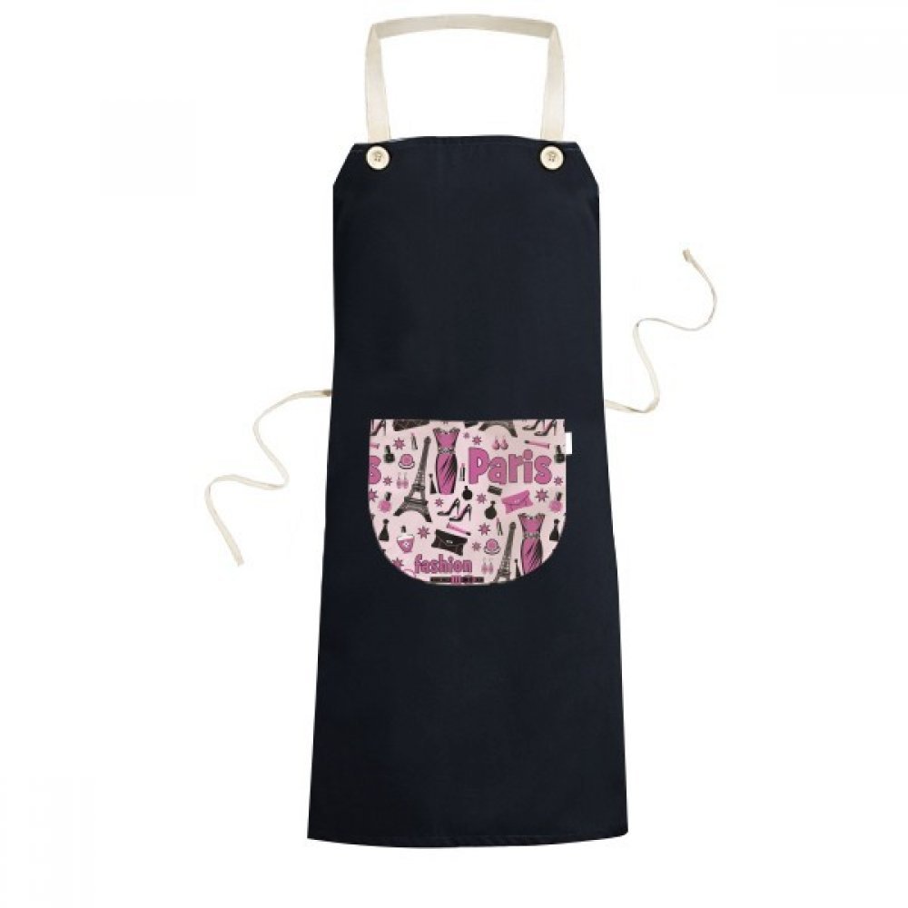 Tablier de cuisine Vélo France : bavoir noir motif paysage pour cuisiner avec élégance
