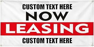 Custom Vinyl Banner Multiple Sizes Now Leasing #2 Outdoor Advertising Printing Rentals Outdoor Weatherproof Industrial Yard Signs 6 Grommets Personalized Text Here 36x72Inches