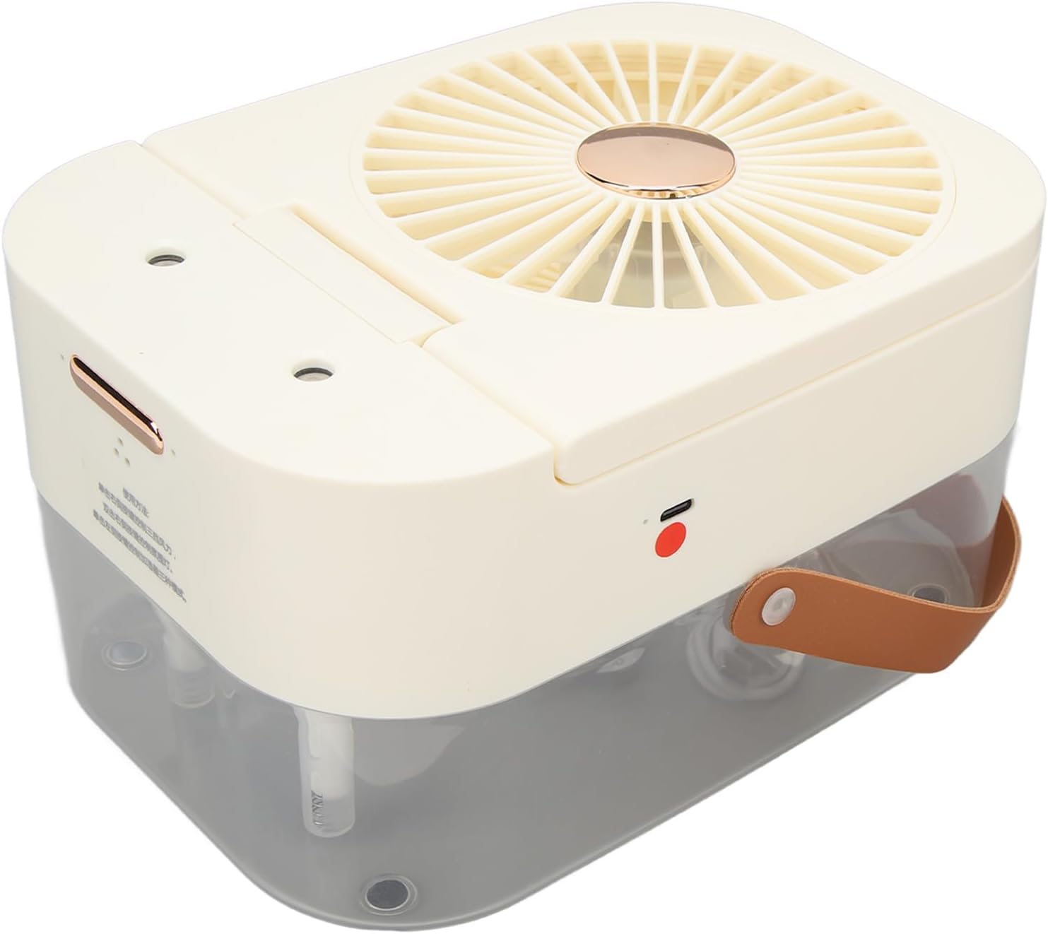 per Uso Domestico Piccolo Ventilatore umidificatore da scrivania, Mini Ventilatore umidificatore Portatile con Telecomando ABS e Doppie Porte Spray for la casa