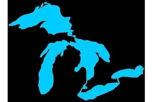 Great Lakes Die Cut Window Sticker BLUE (State of Michigan): Support Your...