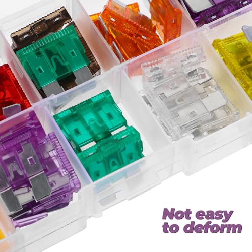 Kit de 50 fusibles mini automotrices para auto, RV y motorhome, repuestos compactos de protección eléctrica, material zinc y policarbonato, marca BUGUUYO miniatura 4