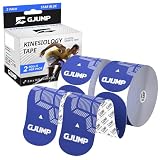 GJUMP Kinesiology Tape, 40 Count Precut Strips 2 Rolls, Original Cotton Elastic Athletic Tape for Muscle Strain Relief & Joint Support, Waterproof & Breathable Sports Tape for Support and Recovery
