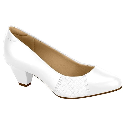 Sapato Social Feminino Ultraconforto Matelassê Napa Branco Modare 7005.647