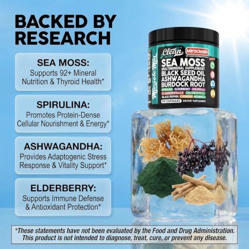 Clean Nutraceuticals CN-SEAMOSS-MULTI-01 Sea Moss Capsule