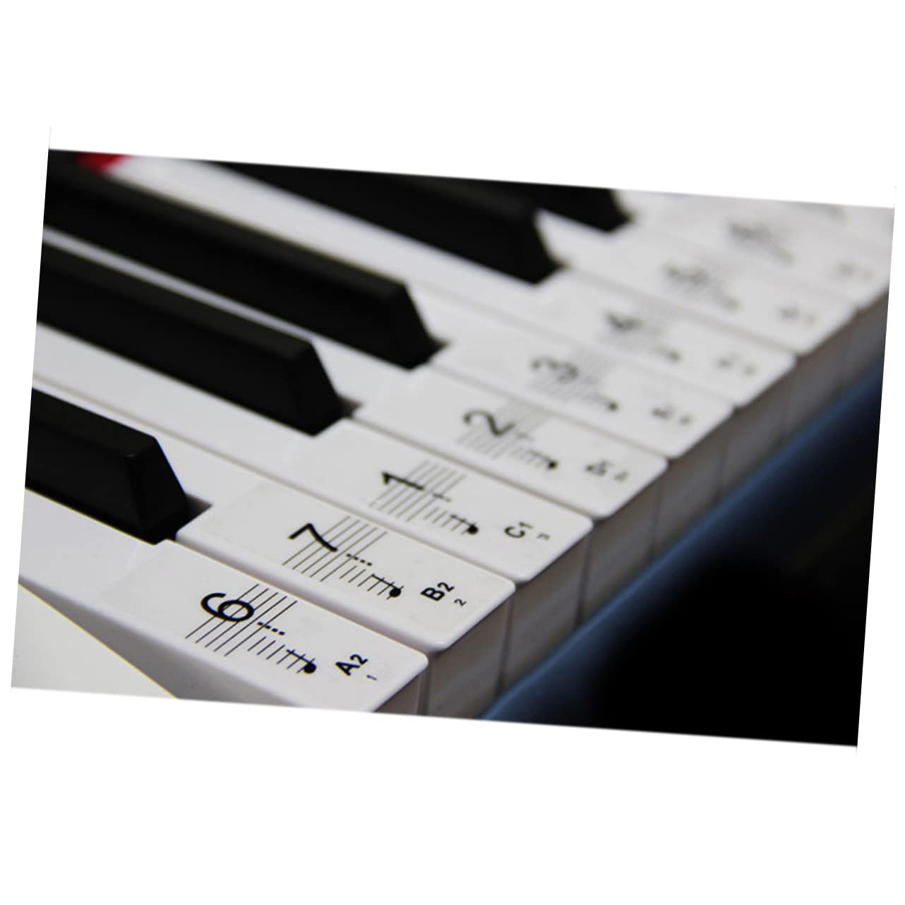 BESTonZON 61/88 Key Universal Piano Stickers Electronic Keyboard Stickers for Piano Organ 56pcs Music Note Stickers Easy to Apply for Beginners