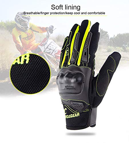 Redcolourful Luvas de motociclismo, antiderrapantes, luvas de cavaleiro de corrida para tela sensíve