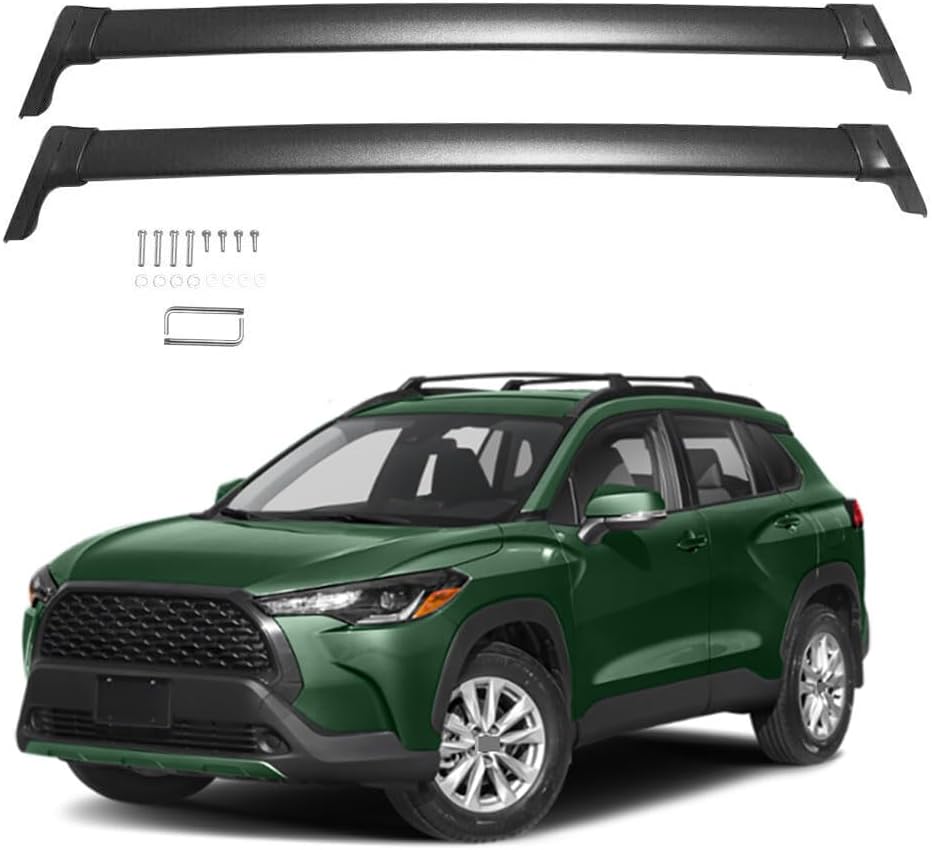 Aluminium Black Roof Rack Cross Bar Roof Crossbar roof Cargo Bars fits for Toyota Corolla Cross 2020 2021 2022 2023 2024