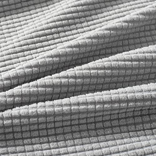 Sunnyway Office Chair Cover 2 Pcs, Stretchable Computer Chair Seat Slipcovers Elastic Desk Seat Cover Removable Washable Dining Kitchen Chair Protective Cover Machine Wash(Silver) #TOP4