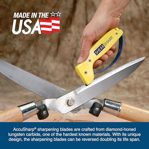 Aiguiseur de ciseaux AccuSharp ShearSharp en carbure de tungstène jaune