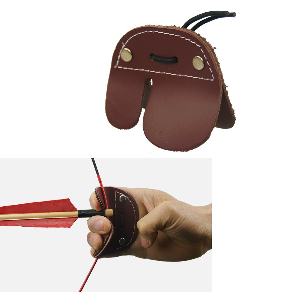 Onglet De Tir Archerie Neet - Cheveux De Veau Pour Main Droite - Noir