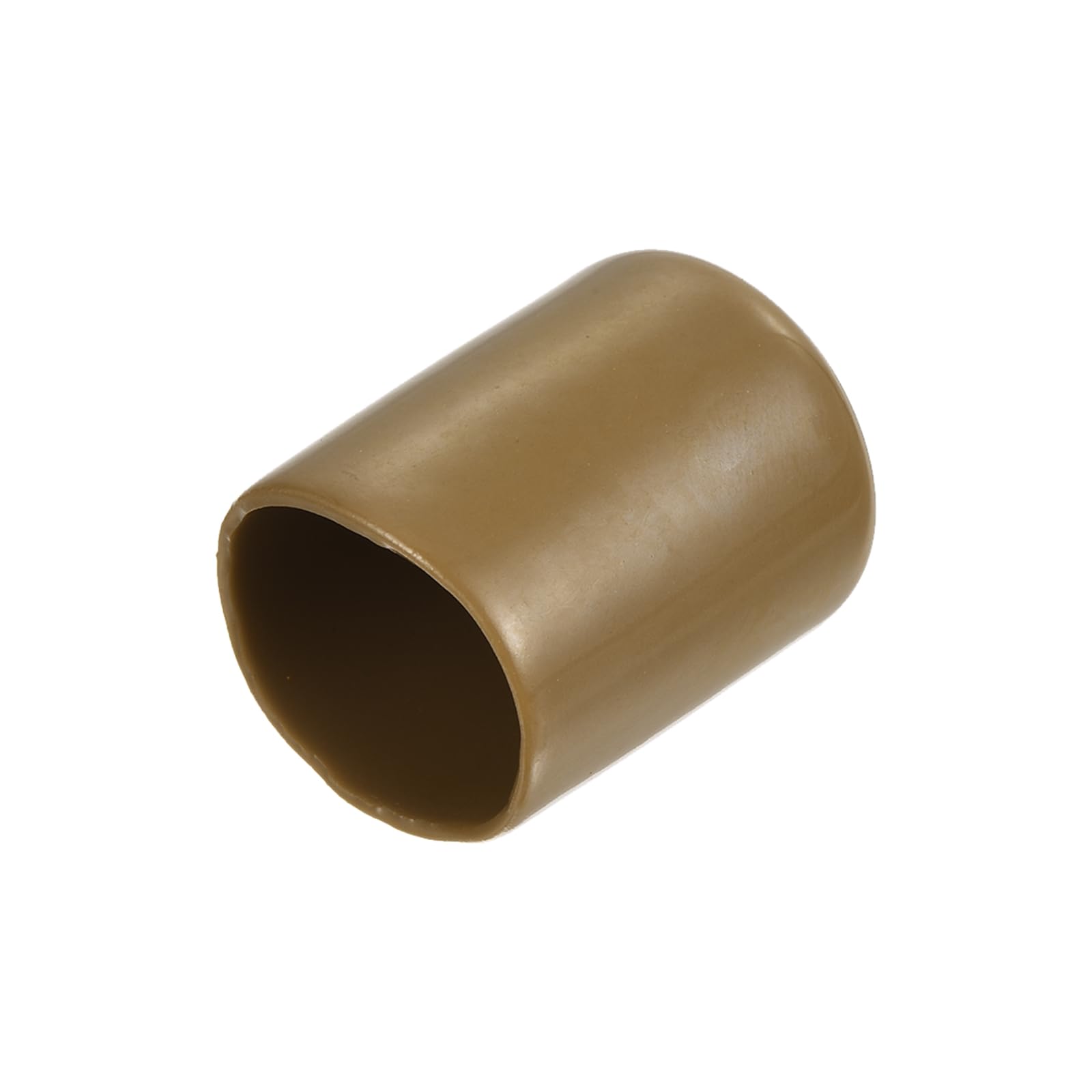 uxcell 20pcs Rubber End Caps 20mm(3/4") ID Vinyl PVC Round Tube Bolt Cap Cover Screw Thread Protectors Light Brown