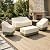 Bitubi Outdoor Waterproof Patio Furniture Covers 4-Piece Set for Swivel Rocker Chairs, Patio 3-Seater Sofa 76in, Coffee Table 48in, Heavy Duty 600D Tough Canvas, Beige