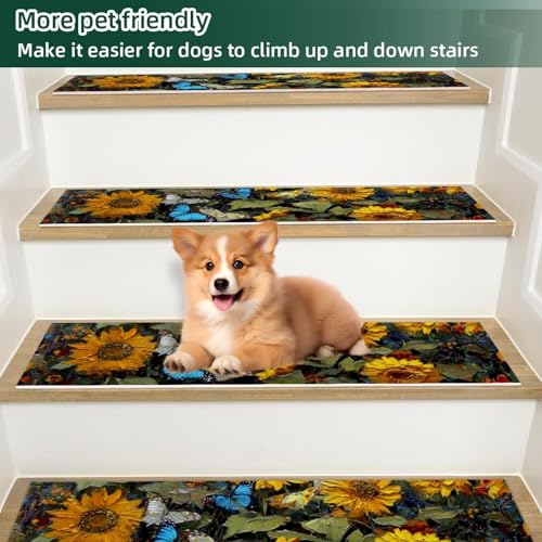Peldaños de escalera CHENZZZZ decorativos de mariposas 15 ud 6