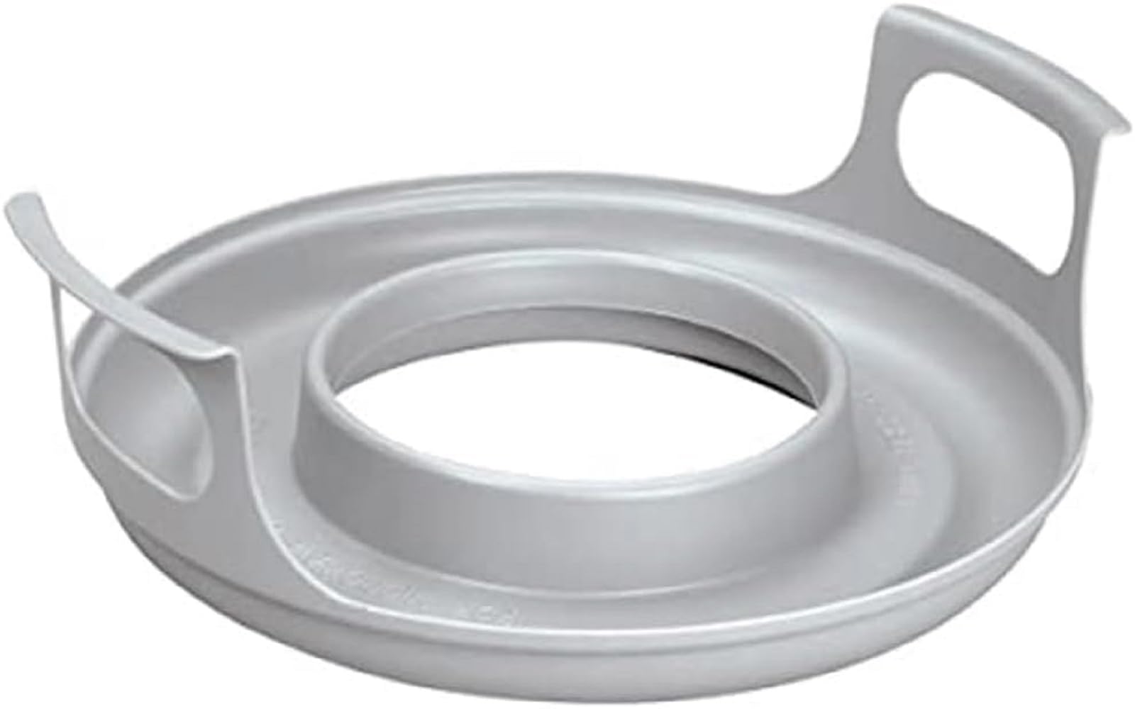 Microwave cool plate and spillover caddy with handles. For bowls, plates and microwave meals. BPA free