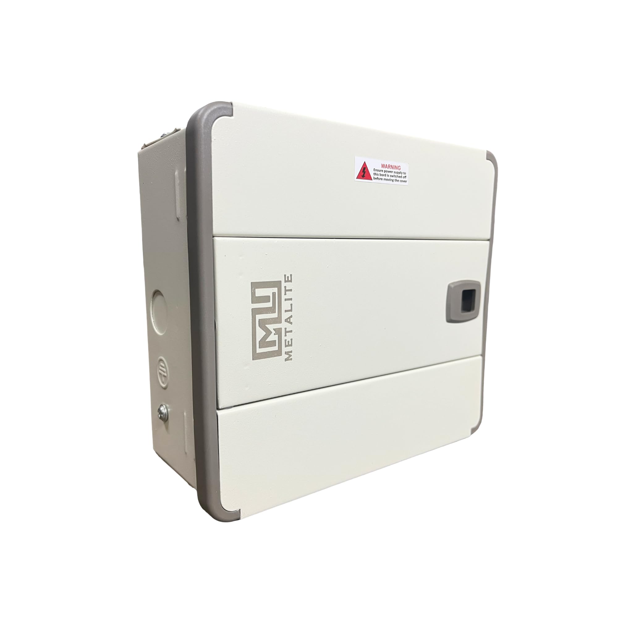 METALITE PEARL Double Door MCB Distribution Board SPN (Single Pole & Neutral) | Metal Body with Premium Texture Finish | 20 Gauge | Shielded Brass Busbar & Neutral (16 Way)-image-3