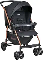 Burigotto Carrinho de Bebê com Bebê Conforto Rio K, Preto e Cobre