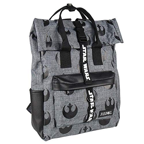 CERDÁ LIFE S LITTLE MOMENTS: Mochila Casual Travel de Star Wars de Color Gris   42 cm