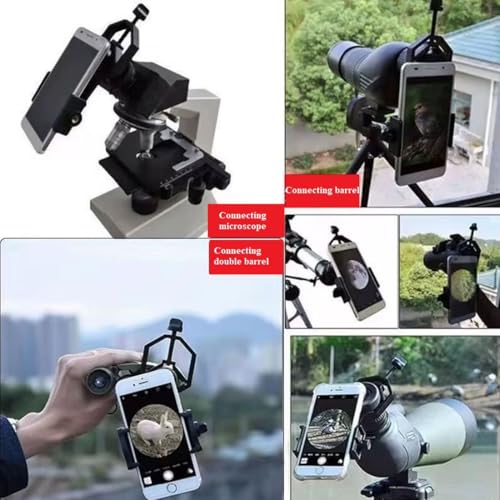 Image of Universal Smartphone Telescope Adapter Mount - Adjustable Metal Phone Holder for Binoculars, Monocular & Spotting Scope