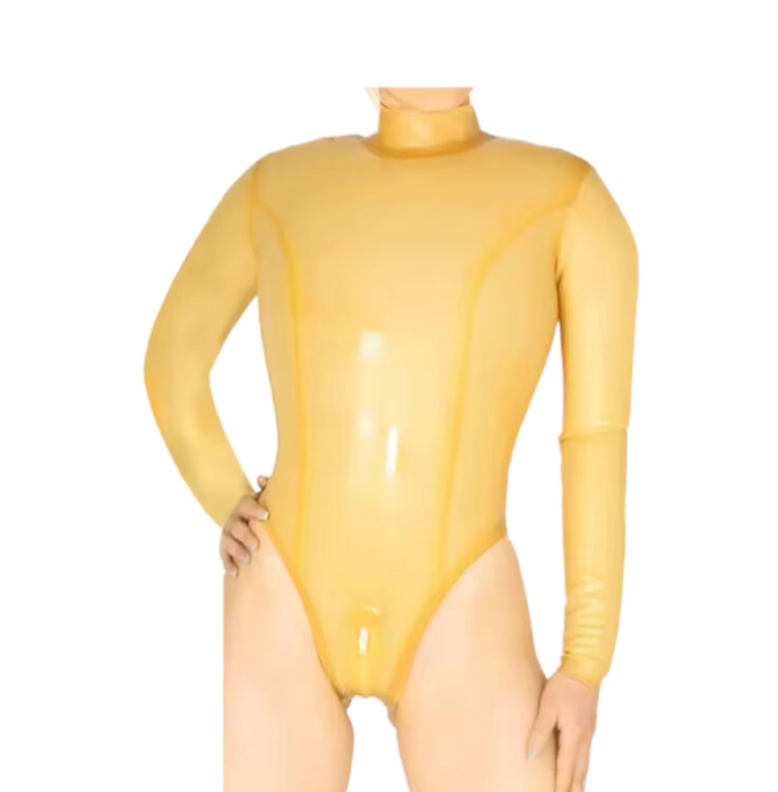 Aufblasbare Latex Badeanzug Reißverschlüsse Gummi Körper Anzug Catsuit Bodysuit